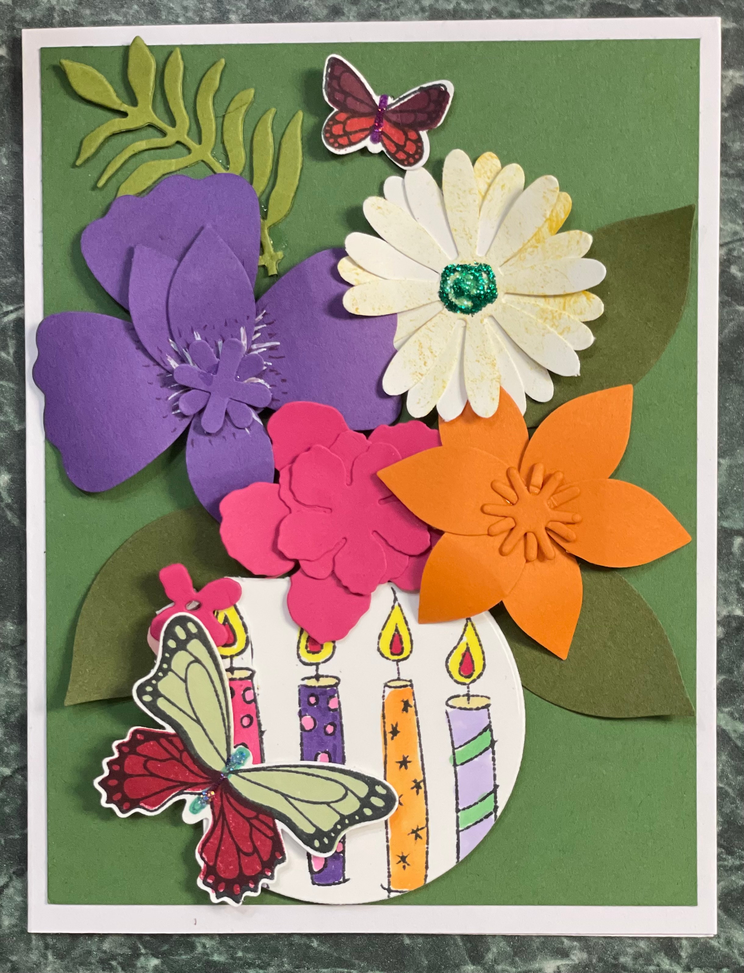 Handcrafted Card for Party Starter/Brilliant Blooms